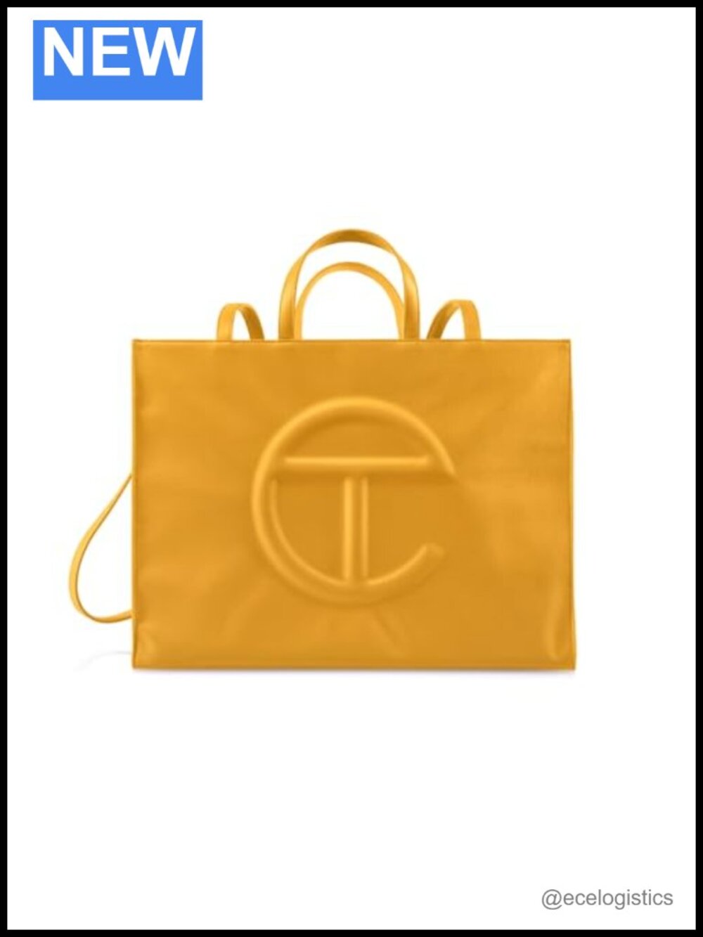 Large Faux Leather Tote Bag with Double Straps & Dust Bag
